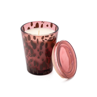AIKUN Bougeoirs ronds en verre coloré soufflés à la bouche Bougeoir en verre imprimé léopard de luxe pour la décoration intérieure