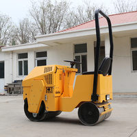 Compacteur à double tambour personnalisable, mini-compacteur hydraulique vibrant de 1 tonne, 2 tonnes pour le compactage de l'asphalte