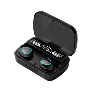 Yeni M10 TWS kulakiçi kablosuz dokunmatik kontrol oyun In-kulaklıklar Stereo bas kulaklık LED dijital ekran kulaklık