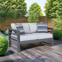 Canapé d'extérieur en HDPE, patio, balcon en plein air, imperméable, résistant aux UV, hôtel, B&B, chaise longue de jardin, mobilier d'extérieur