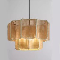 Suspension Tissée en Rotin, Design Nuage de Pierre Créatif de Style Wabi-Sabi Japonais, Lustre Zen pour Salon, Restaurant et Maison