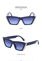 Meilleures ventes, vente en gros, lunettes de soleil UV400 colorées, verres oeil de chat, lunettes de soleil tendance pour femmes
