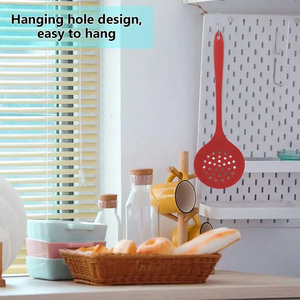 सूप स्टीज ग्रेवी स्किमर स्ट्रैनर स्नर स्लेंटेड कोलैंडर चम्मच सिलिकॉन फिल्टर चम्मच - Product Image 3