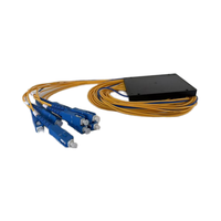 Divisor Óptico de Fibra ABS FTTH PLC 1x2 1x4 1x8 1x16 1x32 1x64 con Conectores SC y LC para Redes 4G 3G en Exteriores