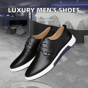 Chaussures habillées Oxford de luxe pour hommes, très vendues, en cuir PU de haute qualité, chaussures de cérémonie pour marié, pour l'été et le printemps - Product Image 3