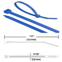 Attaches-câbles autobloquantes Gino en ETFE, longueur 250 mm, largeur 3,6 mm, résistantes aux températures extrêmes (-60°C-200°C), pour câbles industriels