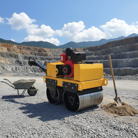 Compacteur routier vibrant à double tambour BM50, rouleau compresseur d'asphalte à double roue en acier, force de compression de 20 KN