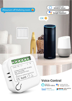 Module d'interrupteur intelligent Wi-Fi Tuya TYSH 1/2/3/4 Gang, interrupteur intelligent, disjoncteur intelligent, contrôle via l'application Smart Life, commande vocale Google Home Alexa