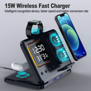 2025 meilleurs produits gagnant 15W support de téléphone pliable 5 1 chargeur sans fil veilleuse réveil lampe magnétique multifonctionnelle - Product Image 3