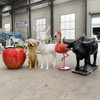 Moule en résine Rosin écologique pour sculptures d'animaux grandeur nature : Chien, Cerf blanc 3D mural, Flamant rose, Buffle pour extérieur