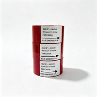 Red SCF-900 Color Ribbon Hot Stamp Ribbon 25mm*100m Bright Color Ink Foil for Food Pouch Medicine Box Production Date Coding