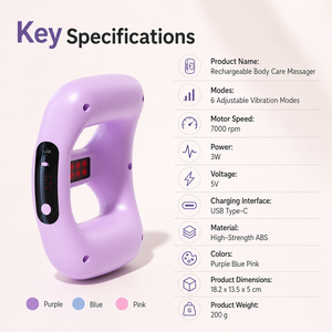 Wearable Fascia <b>Massager</b> with Red LED Light Heating and High Frequency Vibration Massage - Product Image 4