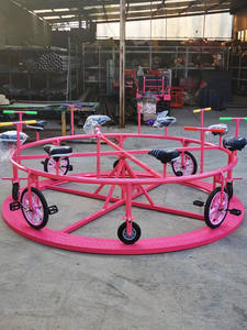 Juego Infantil para Exteriores, 6 Asientos, <span class=keywords><strong>Bicicleta</strong></span> de Paseo de 360 Grados, Equipo de Diversión sin Motor, Paseos en <span class=keywords><strong>Bicicleta</strong></span> para Niños - Product Image 2