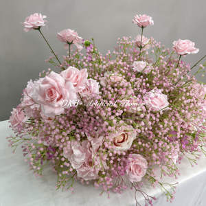 Arrangements floraux d'allée en soie personnalisés décorations d'allée de mariage fleurs disposition de scène de mariage allée de fleurs de fiançailles - Product Image 3