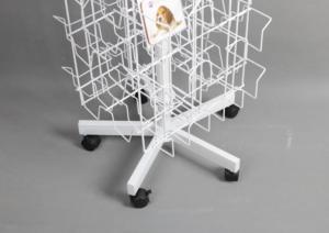 Soporte de exhibición de piso de metal blanco con nueve niveles <span class=keywords><strong>y</strong></span> ruedas <span class=keywords><strong>para</strong></span> organización de tazas <span class=keywords><strong>y</strong></span> utensilios de cocina en venta al por menor - Product Image 4