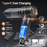 Aspirateur de voiture sans fil 3-en-1 portable 18000PA, aspirateur à main sans balais 6000mAh pour voiture, maison et poils d'animaux