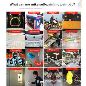 Mike Maigaoer, pintura en aerosol manual automática en blanco y negro mate para el cuidado del coche y muebles de Metal, pintura blanca plateada para muebles de coche - Product Image 3
