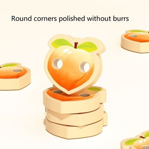 Nouveauté Montessori jouets éducatifs à enfiler en bois pour les tout-petits <span class=keywords><strong>jeu</strong></span> <span class=keywords><strong>de</strong></span> corde amusant pour garçons et filles - Product Image 3