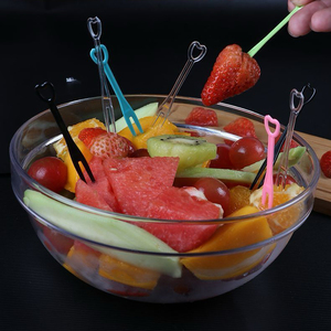 Mini fourchettes en plastique jetables portables de qualité alimentaire de haute qualité et de couleur personnalisée bon marché pour gâteau aux fruits - Product Image 6