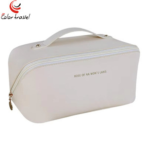 Borsa Organizer per Trucchi in Pelle PU Impermeabile da Viaggio e Spiaggia per Cosmetici da Donna - Product Image 1