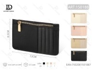 Porta carte con cerniera a 5 strati in pelle PU dal design minimalista per carte da 5 pollici - Product Image 1