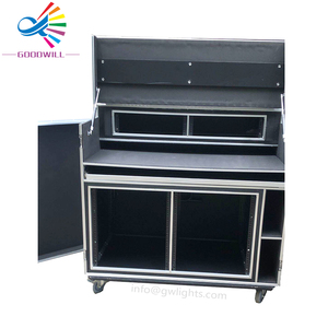 Tùy chỉnh chuyên nghiệp DJ Workstation trường hợp chuyến bay cho tc2go phát thanh truyền hình với bánh xe - Product Image 4