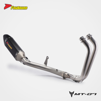 Système d'échappement complet en fibre de carbone pour moto, silencieux slip-on, prix de gros usine Forsound pour MT-07 MT07
