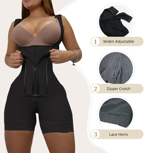 <span class=keywords><strong>Body</strong></span> gainant pour femme à fermeture éclair frontale, Fajas Colombianas BBL, Vêtement de modelage haute compression avec baleines en acier, pour les étapes 2/<span class=keywords><strong>3</strong></span> - Product Image 3