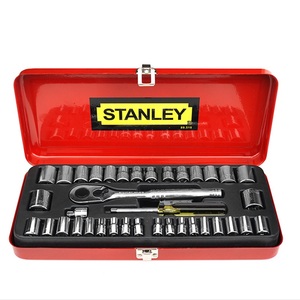 Stanley 37 Mảnh Thiết Lập 6.3Mm 10Mm Loạt Metric Và Đế Quốc Ratchet Cờ Lê Ổ Cắm Công Cụ Thiết Lập 1/4 "3/8" - Product Image 2