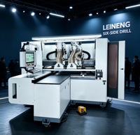 Machine de perçage CNC polyvalente à 6 faces avec commande 3D pour la fabrication d'armoires et de placards, entraînement motorisé, OEM