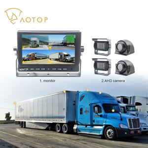 7 pouces détection d'angle mort moniteur de voiture véhicule Quad View Surveillance 3CH AI BSD détection de piétons et de véhicules - Product Image 1