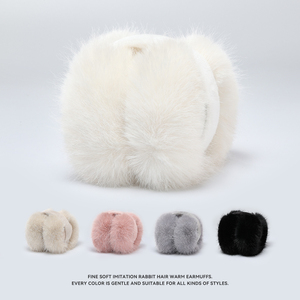 冬用イヤーマフ フェイクファー 暖かいイヤーマフ かわいい折りたたみ式 アウトドアイヤーウォーマー 女性 女の子用 - Product Image 2