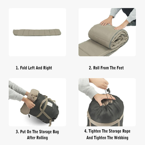 Sac de couchage d'<span class=keywords><strong>été</strong></span> unisexe confortable en coton rembourré, imperméable en polyester, longueur standard pour adultes et enfants, pour temps froid - Product Image 6