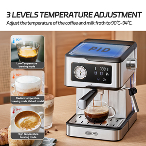 PANCERKA 20Bar Semi-Automatic Espresso <b>Coffee</b> <b>Maker</b> Cappuccino Latte Milk Frother Wand Shipping Germany Household Best Single Cu - Product Image 3