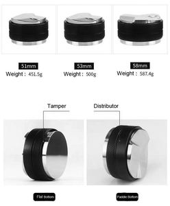 51mm 53mm 58mm Custom 304 Stainless Steel Adjustable 3 Leaf Base Eco-Friendly European <b>Style</b> Coffee Leveler Dual <b>Head</b> Espresso - Product Image 5