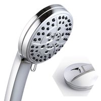 Pommeau de douche à haute pression, en ABS, Design moderne, 7 fonctions, avec tuyau et support pour la salle de bain, Chrome