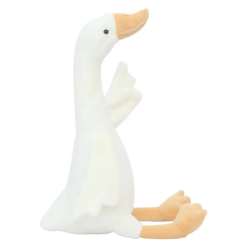 Kaz peluş beyaz kaz kuğu dolması hayvan sevimli kabarık ördek peluş oyuncaklar çocuk erkek kız için