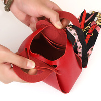 Sacs cadeaux en cuir rose pour mariage, Noël et fête de rentrée scolaire, mini sacs à main avec ruban pour emballage de bonbons