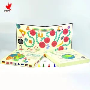 बच्चों के उपहार के लिए आर्ट पेपर और प्लास्टिक मैट फ़िनिश से बना कस्टम डिज़ाइन वयस्क पार्टी गेम बोर्ड और कार्ड गेम थोक