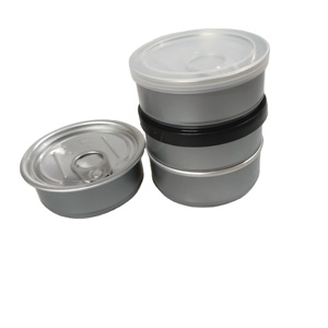 Shisha tin box airtight smell proof child resistant herbal tuna tin spice plastic cover 4oz with labels on