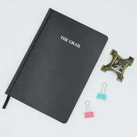 2024 2025 qualité supérieure du vendeur A5 personnalisé imprimé noir en cuir PU calendrier jour quotidien hebdomadaire Journal cahier