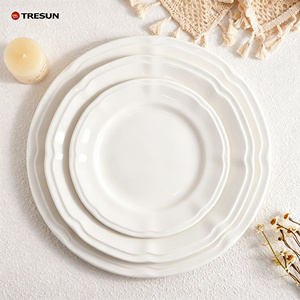 Juego de Vajilla de Lujo con Platos Redondos Blancos, Vajilla de Porcelana, Vajilla de Porcelana Fina, Juego de Cena - Product Image 3