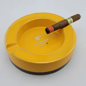 Accessoires de cigares en gros de luxe personnalisé impression Logo bricolage porcelaine céramique cendrier à cigares