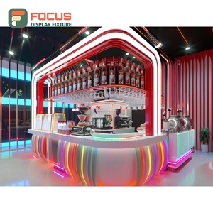 Creative Coffee Display <b>Rack</b> Tall Open Shelf Syrup Display Natural Oak Product Display <b>Rack</b> - Product Image 6