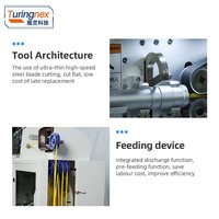 Machine de découpe intégrée entièrement automatique TR-535Y pour tubes ondulés avec alimentateur, coupe-tubes ondulés pour tuyaux soufflets en plastique