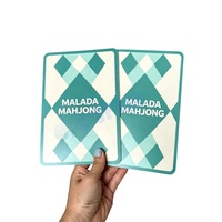 Mélangeur de cartes en plastique PP pour jeu de Mahjong américain, design de marque, bord festonné/droit