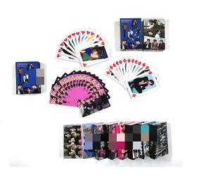 28 Design 54 pz/borsa 6*9cm kpop carte da gioco stampate personalizzate carte da gioco nero doppio lato stampa cartoline da collezione per Fan