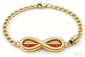 Pulsera de <span class=keywords><strong>Perfume</strong></span> Infinito 2 en 1 de Acero Inoxidable con Baño PVD en Oro de 18K, Cierre Seguro, Regalo Romántico para Ella - Product Image 2