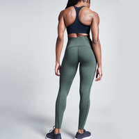 OEM Pantalon de yoga uni et extensible à taille haute pour femme Jogging de gymnastique avec bout de chameau legging Push up Booty Scrunch Pantalon de yoga Butt Lifter