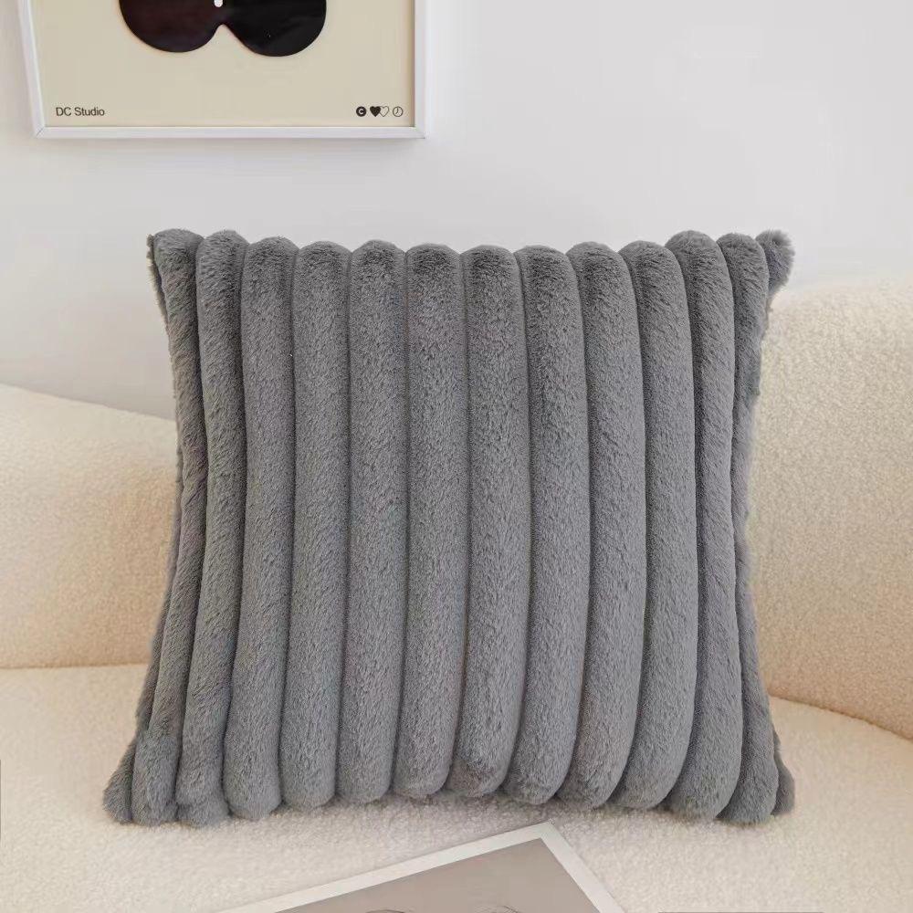 Funda de almohada gris oscuro